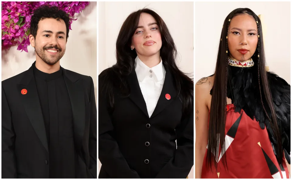 Artis Dunia Kenakan Pin Merah Dukung GAZA di Oscar 2024